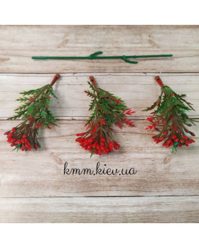 Кашка з декоративною туєю в асортименті - гілка, Червоний-foto2