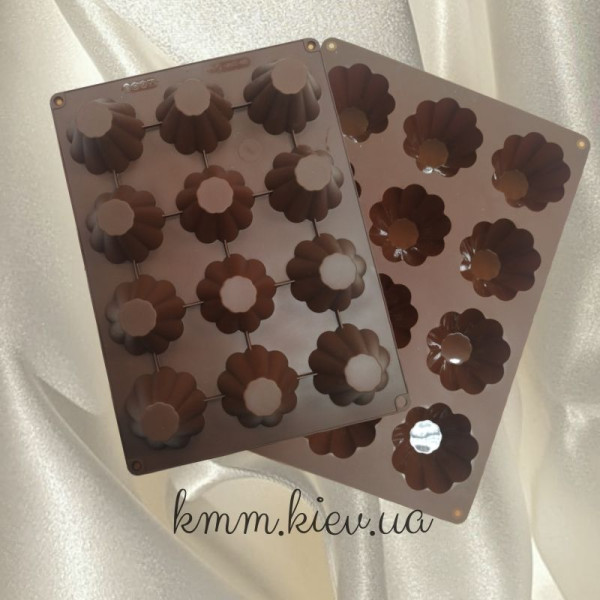 Силіконова форма планшет Кекс високий (1 форма, планшет 12 шт.) – 1 шт.