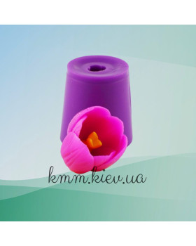 Силіконова форма люкс Тюльпан із серединкою розкритий 3D