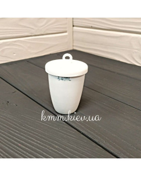 Тигель порцеляновий з кришкою 40 мл (низький, середній) - Низький