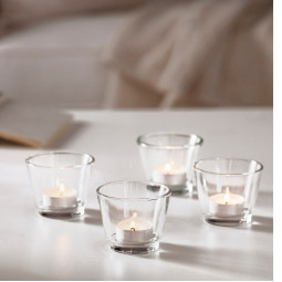 Подсвечник стеклянный Стакан  диаметр 70мм Польша-foto3