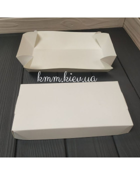 Коробка Белая прямоугольная с крышкой 200х100х50мм-foto2