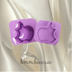 Силиконовая форма Яблоко Apple (1 форма, планшет 6 шт.) - Одна форма-foto2