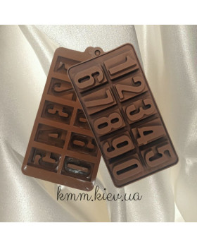 Силіконова форма планшет Цифри об'ємні