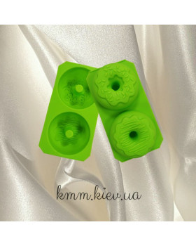 Силіконова форма Пончик з глазур'ю (2 форми, планшет 6 шт.) - 2 форми-foto2