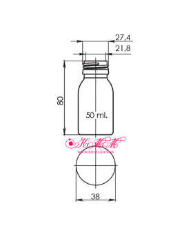 Флакон 50 мл с дозатором и крышкой-foto2