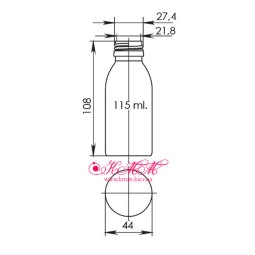 Флакон пластиковый 115 мл с дозатором и крышкой-foto2