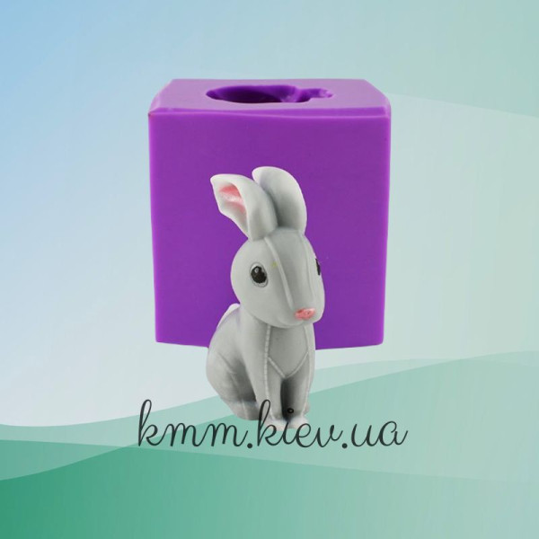 Силиконовая форма люкс 3D Зайчик-ушастик