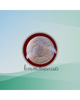 Штамп силиконовый Летучие мыши на луне