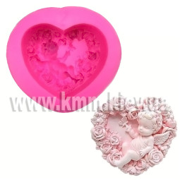 Силиконовая форма люкс Ангел в розах-foto2