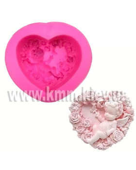 Силіконова форма люкс Ангел у трояндах-foto2