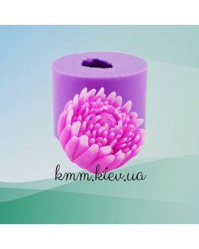 Силіконова форма люкс Хризантема розкрита бутоном 3D-foto3