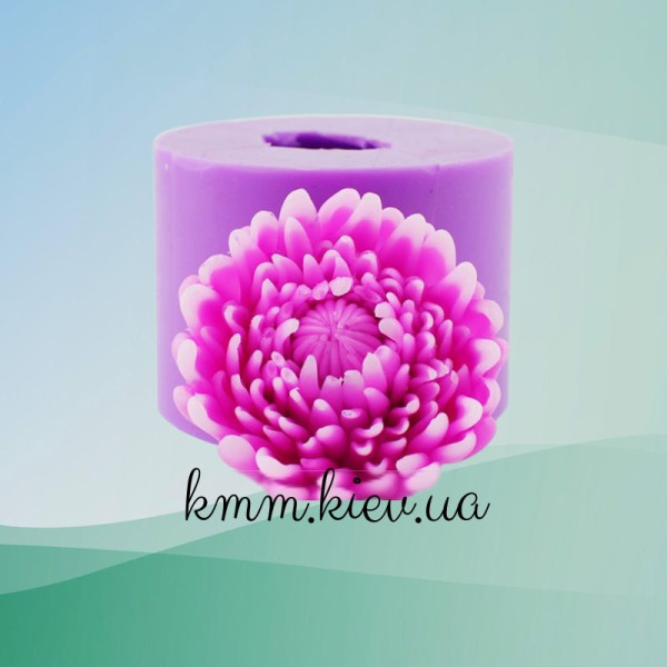 Силиконовая форма люкс Хризантема раскрытая бутоном 3D