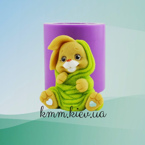 Силіконова форма люкс 3D Зайчик у рушник
