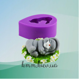 Силиконовая форма люкс 3D Зайчик спящий-foto2