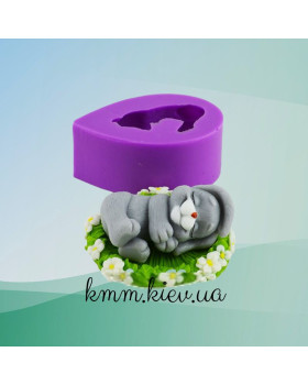 Силіконова форма люкс 3D Зайчик сплячий-foto2