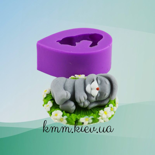 Силіконова форма люкс 3D Зайчик сплячий