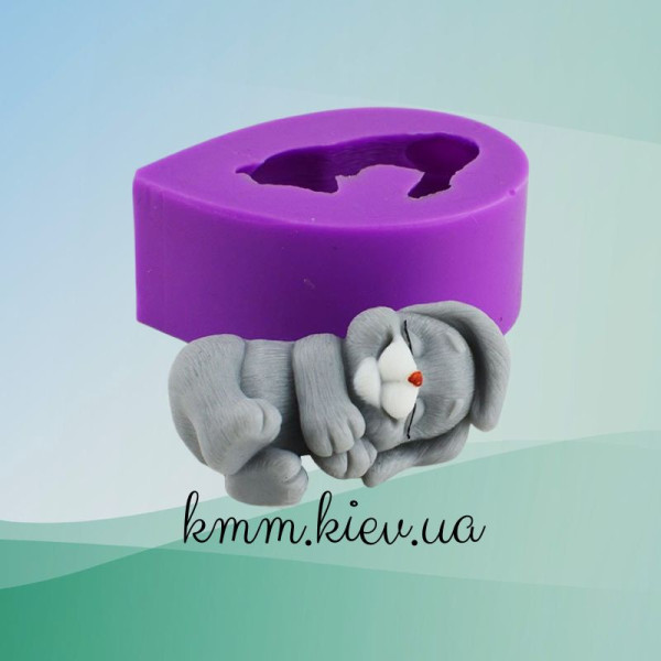 Силіконова форма люкс 3D Зайчик сплячий