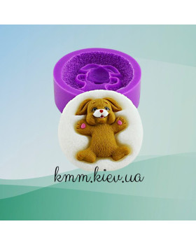 Силиконовая форма люкс 3D Зайчик в снегу