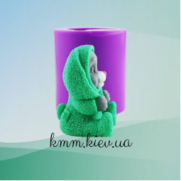 Силиконовая форма люкс 3D Зайчик в кенгурушке-foto2