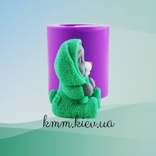 Силиконовая форма люкс 3D Зайчик в кенгурушке