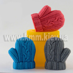 Силиконовая форма люкс Варежка 3D