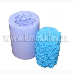 Силиконовая форма люкс Свеча в розочках 3D