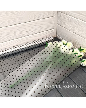 Плівка матова Горох чорний ширина 60см (1м)