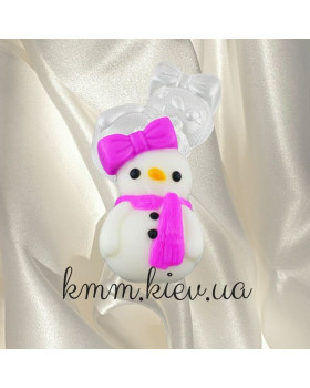 Пластикова форма Сніговик в'язаний Дівчинка з бантом