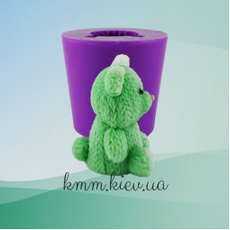 Силиконовая форма люкс 3D Вязаный мишка 02-foto2