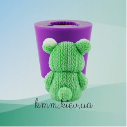 Силиконовая форма люкс 3D Вязаный мишка 02-foto3