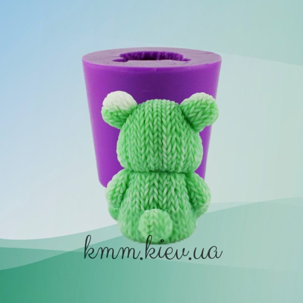 Силиконовая форма люкс 3D Вязаный мишка 02