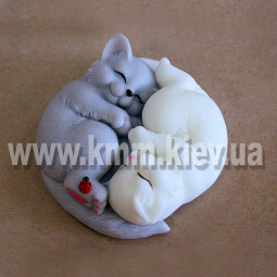 Силиконовая форма люкс Котики Инь и Янь-foto2