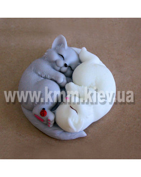 Силіконова форма люкс Котики Інь та Янь-foto2