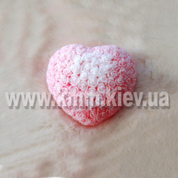Силиконовая форма люкс Сердце в розах-foto2