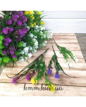 Трояндочка з самшитом і осокою декоративний колір в асортименті - Жовтий, гілка