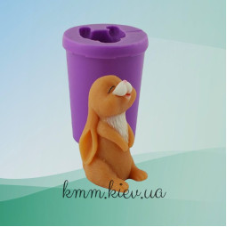 Силиконовая форма люкс 3D Зайка счастливый