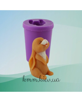 Силиконовая форма люкс 3D Зайка счастливый Силиконовая форма люкс 3D Зайка счастливый