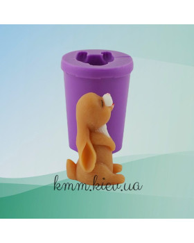 Силиконовая форма люкс 3D Зайка счастливый-foto2