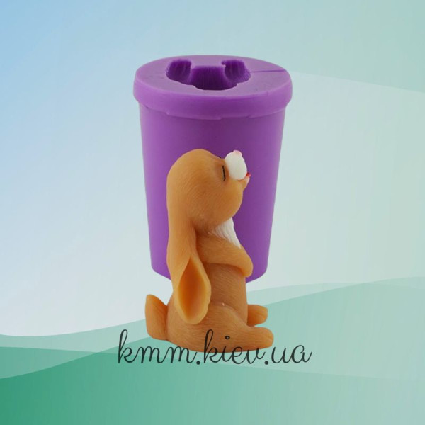 Силіконова форма люкс 3D Зайчик щасливий