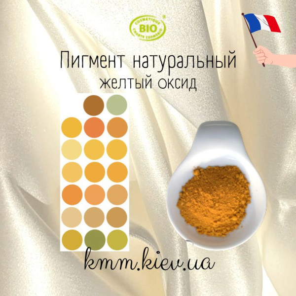 Жовтий оксид натуральний пігмент Франція (1г, 2г) - 1 г