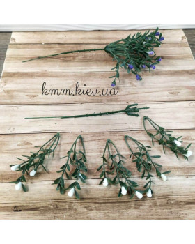 Самшит матовий з бутонами Прованс гілка декоративна в асортименті - Білий-foto7