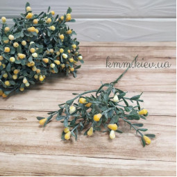 Самшит матовий з бутонами Прованс гілка декоративна в асортименті - Білий-foto5