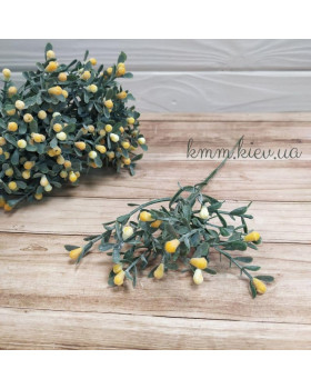 Самшит матовий з бутонами Прованс гілка декоративна в асортименті - Білий-foto5