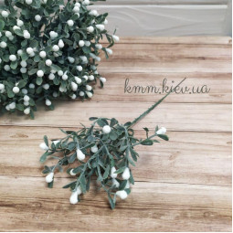 Самшит матовий з бутонами Прованс гілка декоративна в асортименті - Білий-foto4