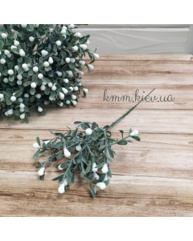 Самшит матовий з бутонами Прованс гілка декоративна в асортименті - Білий-foto4