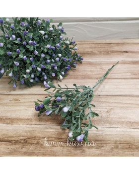 Самшит матовий з бутонами Прованс гілка декоративна в асортименті - Білий-foto3