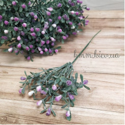 Самшит матовий з бутонами Прованс гілка декоративна в асортименті - Білий-foto2