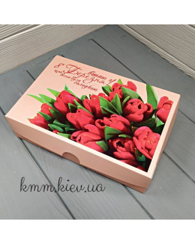 Коробка  Вітаю з 8 Березня! щоб весна була солодкою 225х150х60мм