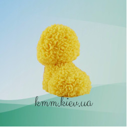 Силиконовая форма люкс 3D Собачка в цветах с сердечком-foto3